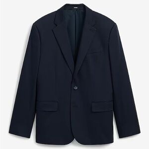 Express Men's Slim Dark Navy Cotton-Blend Suit Jacket